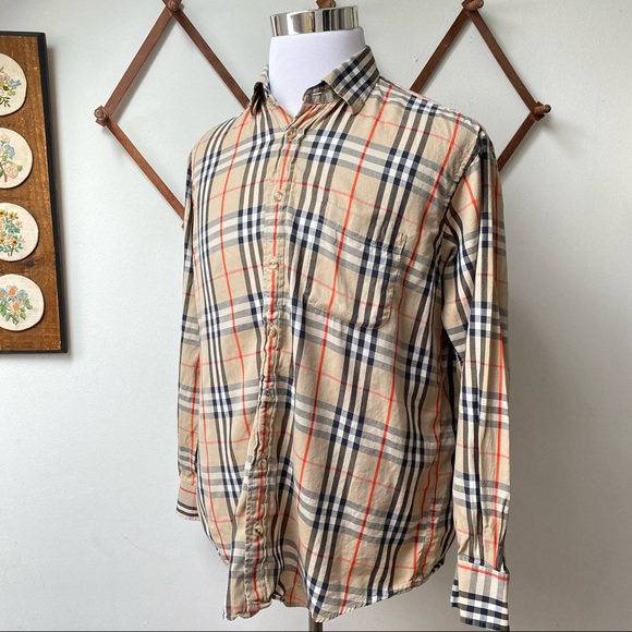 Vintage Burberry Nova Check Plaid Button Shirt - Picture 10 of 14